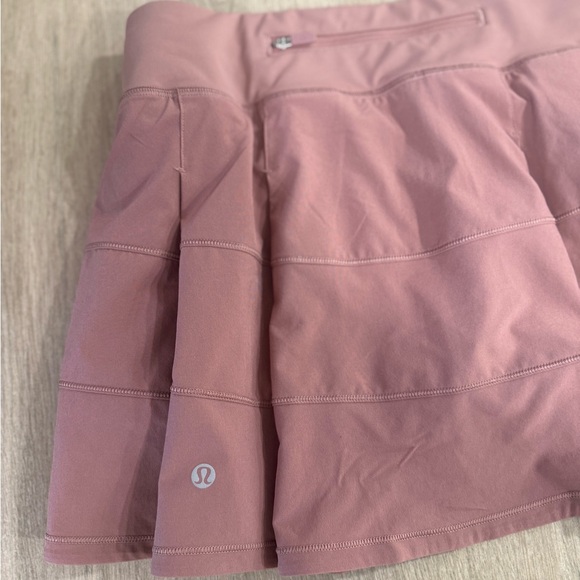 Lululemon Pace Rival Mid-Rise Skirt Size 6 Pockets Pink Taupe, Run Golf Tennis - Picture 8 of 15